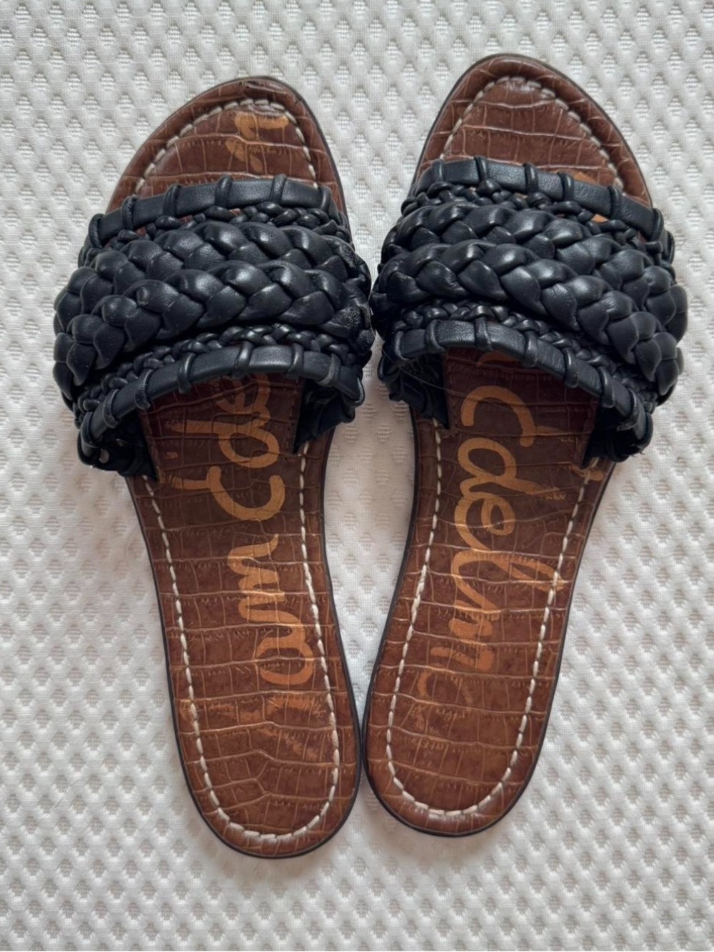 Sam Edelman Black Braided Slide Mules